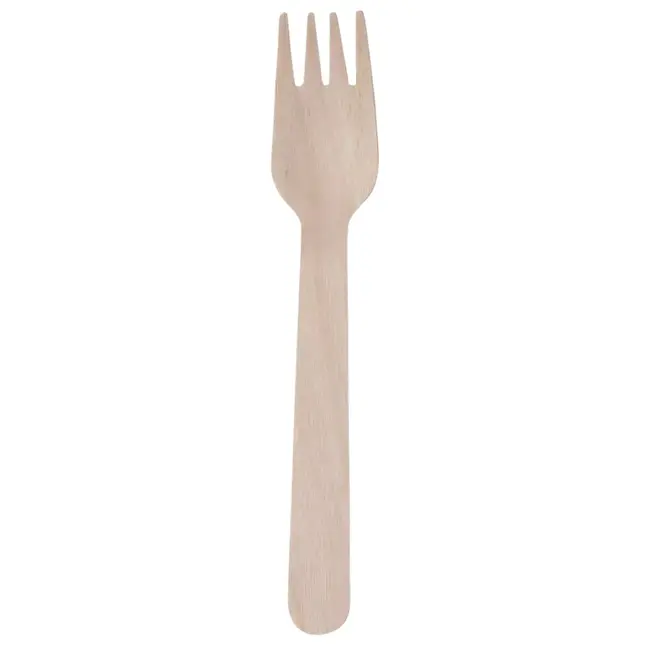 Benson Houten wegwerpvorken 16 cm - 20 stuks voor feestjes en BBQ