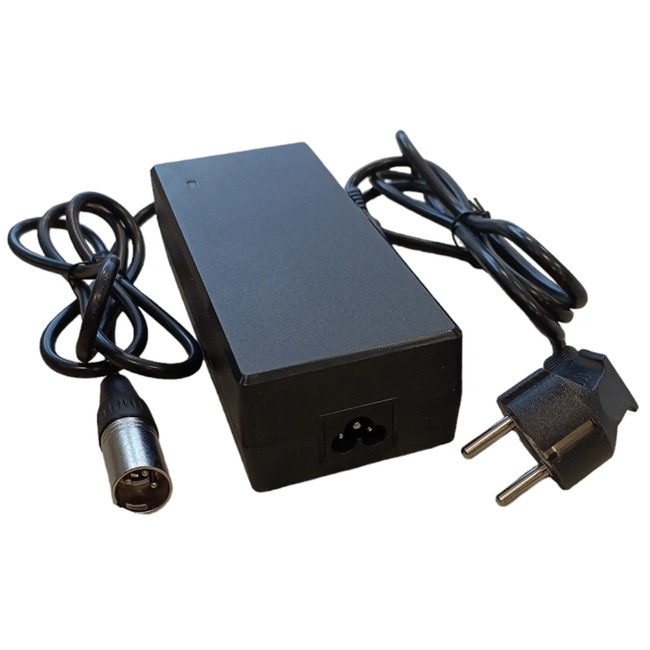 Falkx E-bike acculader 42 V 2 A met XLR3-aansluiting voor 36 V lithium-ion fietsaccu's thuis