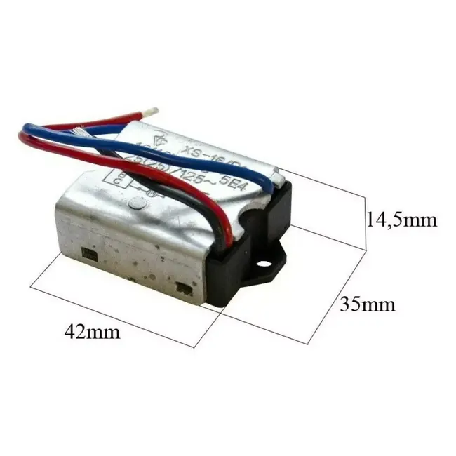 GEKO Softstartmodule 230 V 16 A voor haakse slijper, zaagtafel en bovenfrees, compacte inbouw voor soepel starten