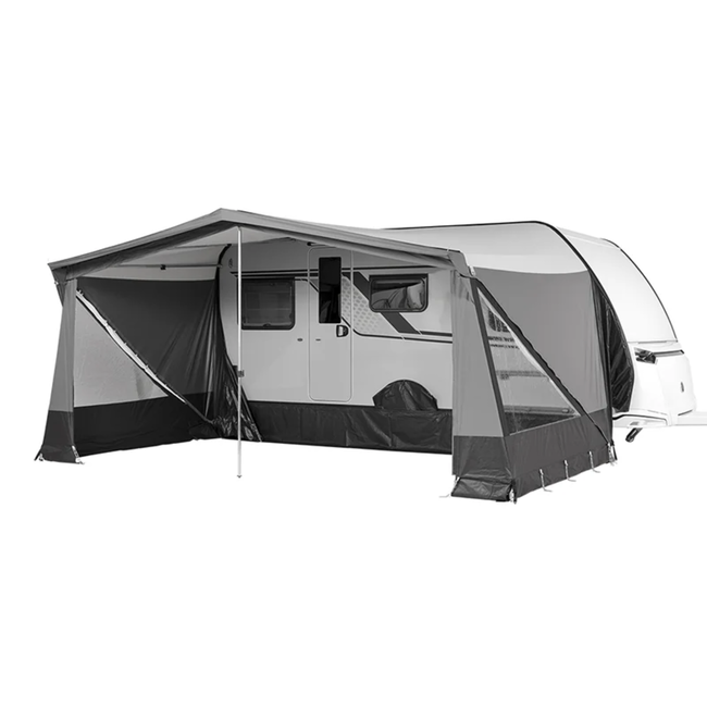 Campout Orion voortent 250 cm diep met luifelfunctie, uitritsbare zijwanden en nokventilatie - 876 - 900 cm