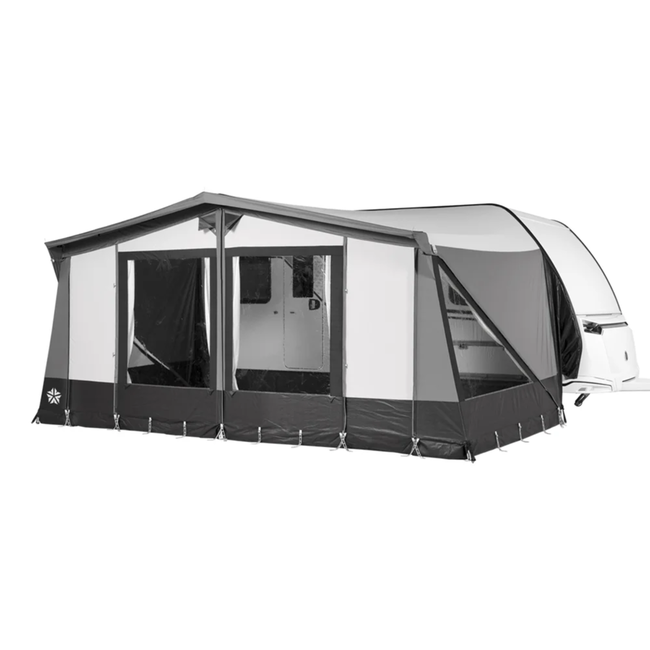 Campout Orion voortent 250 cm diep met luifelfunctie, uitritsbare zijwanden en nokventilatie - 901 - 925 cm