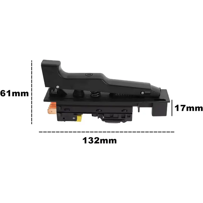 GEKO Schakelaar met zachte start voor haakse slijper 230 mm - 130x31x63 mm - Inclusief filter 0,33uF