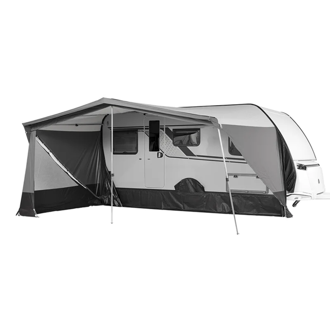 Campout Orion voortent 250 cm diep met luifelfunctie, uitritsbare zijwanden en nokventilatie - 951 - 975 cm