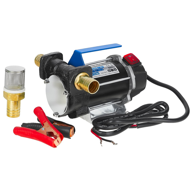 GEKO Mobiele dieselpomp 12 V 300 W met filter en terugslagklep, aanzuighoogte tot 3 m