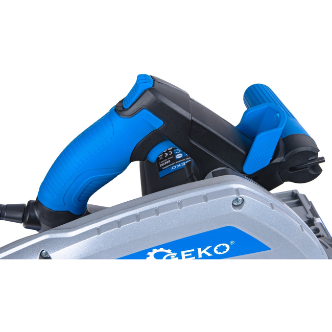 GEKO Invalcirkelzaag met geleiderail 1200 W, 165 mm, zaagdiepte 56 mm, 3 zaagbladen, tot 12 mm langs de wand, 2 m kabel