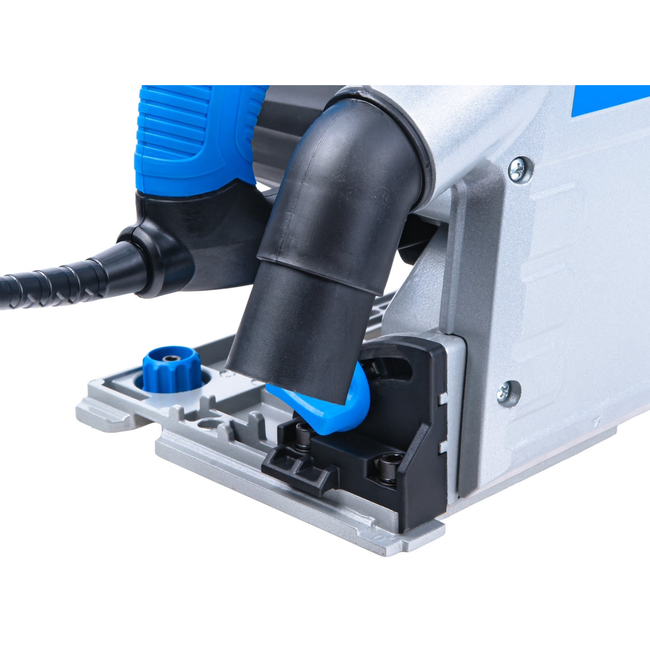 GEKO Invalcirkelzaag met geleiderail 1200 W, 165 mm, zaagdiepte 56 mm, 3 zaagbladen, tot 12 mm langs de wand, 2 m kabel