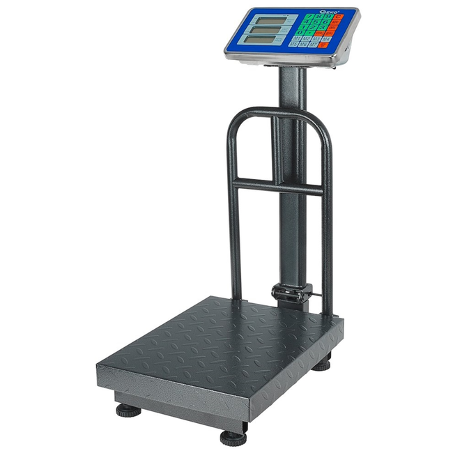 GEKO GEKO platformweegschaal 150 kg met tarra, optelfunctie 0 tot 99 en 7 prijsgeheugens