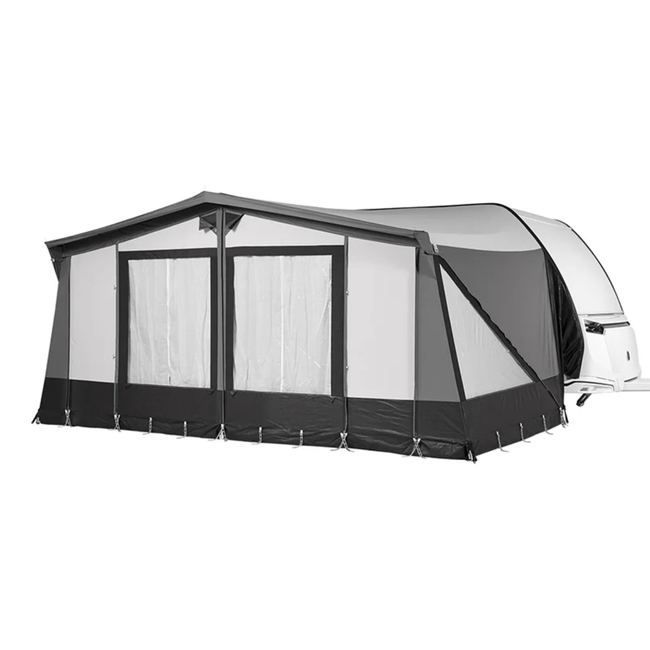 Campout Nova voortent 250 cm diep met naadloos dak, 28 mm frame en nokventilatie - 876-900 cm