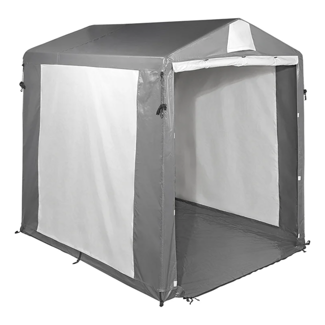 Campout Stella Nova schuurtent van PVC met nokventilatie en 25/22 mm stalen frame voor camping en seizoenplek
