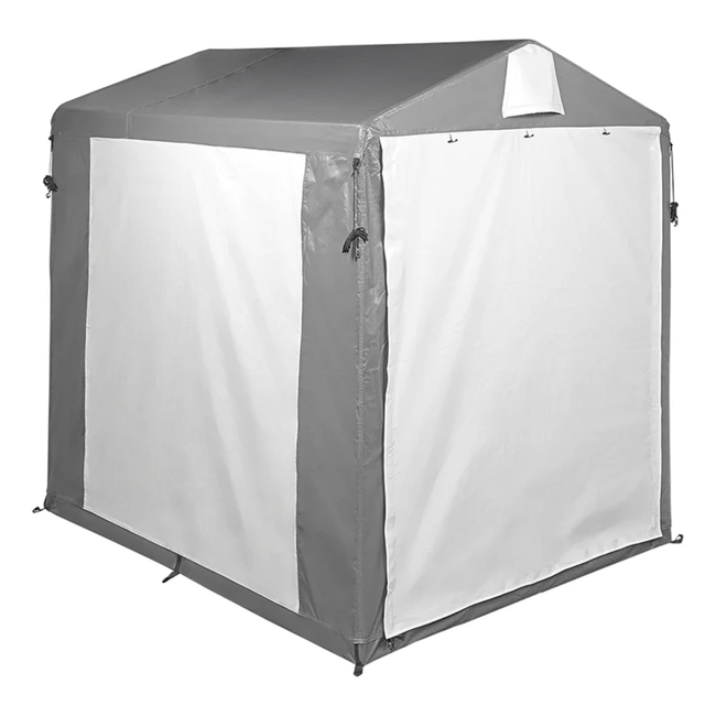 Campout Stella Nova schuurtent van PVC met nokventilatie en 25/22 mm stalen frame voor camping en seizoenplek