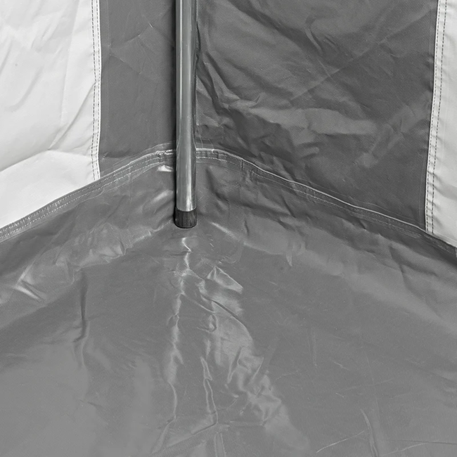 Campout Stella Nova schuurtent van PVC met nokventilatie en 25/22 mm stalen frame voor camping en seizoenplek
