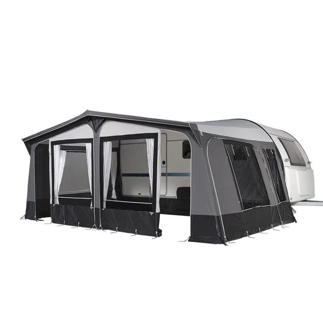 Campout Nova Voortent 300 cm diep met naadloos dak en 28 mm stalen frame, omloopmaat 926 - 950 cm