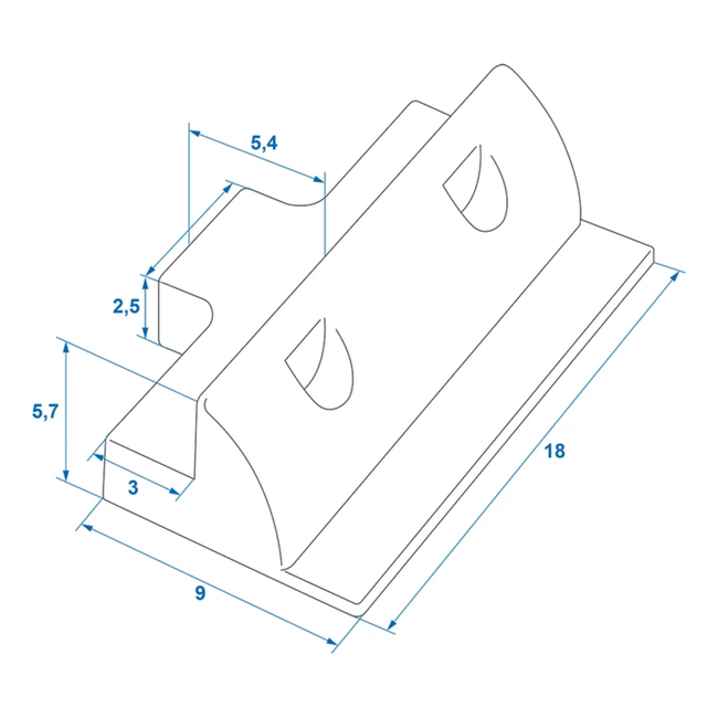 Proplus Witte tussensteunen voor zonnepaneel set van 2, 5,7 x 18 x 11,1 cm, stevige montage