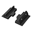 Proplus Tussensteun zonnepaneel zwart set van 2, 5,7 x 18 x 11,1 cm, hoogwaardig kunststof, weerbestendig