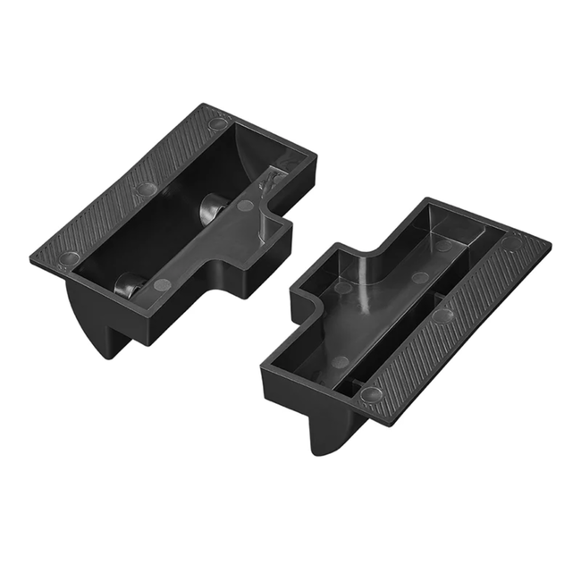 Proplus Tussensteun zonnepaneel zwart set van 2, 5,7 x 18 x 11,1 cm, hoogwaardig kunststof, weerbestendig