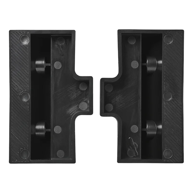 Proplus Tussensteun zonnepaneel zwart set van 2, 5,7 x 18 x 11,1 cm, hoogwaardig kunststof, weerbestendig