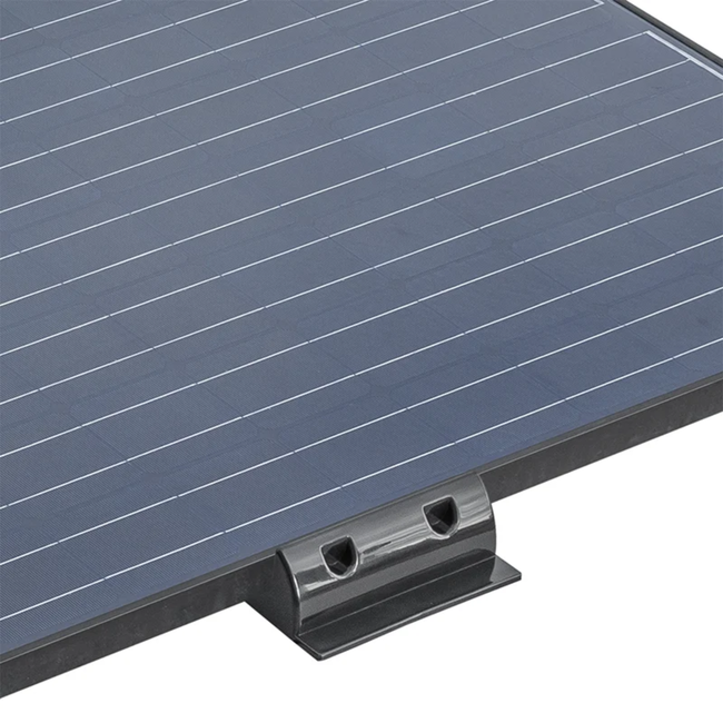 Proplus Tussensteun zonnepaneel zwart set van 2, 5,7 x 18 x 11,1 cm, hoogwaardig kunststof, weerbestendig