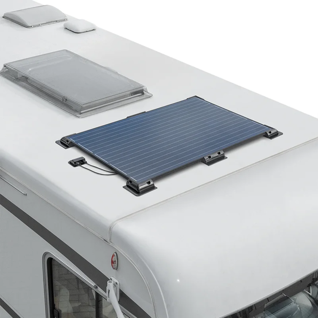 Proplus Tussensteun zonnepaneel zwart set van 2, 5,7 x 18 x 11,1 cm, hoogwaardig kunststof, weerbestendig