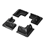 Proplus Hoeksteunen zonnepaneel zwart set van 4, ABS, 5,7 x 15 x 15 cm, verlijmen op dak