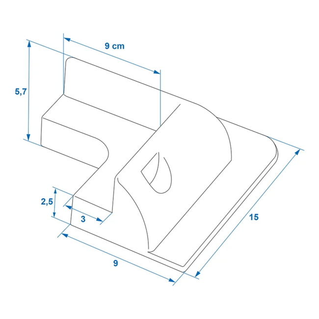 Proplus Hoeksteunen zonnepaneel zwart set van 4, ABS, 5,7 x 15 x 15 cm, verlijmen op dak