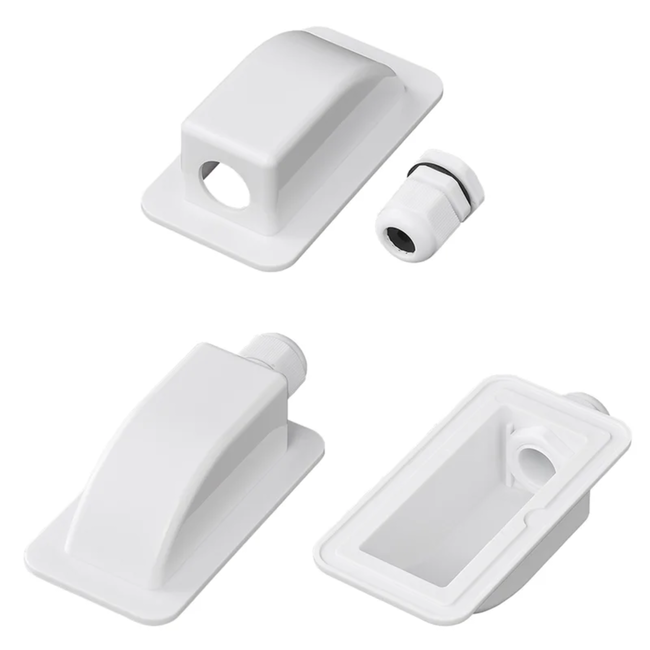 Proplus Witte dakdoorvoer voor zonnepanelen en dakinstallaties, 1-voudig, 3,8 x 12,9 x 6 cm, eenvoudige montage