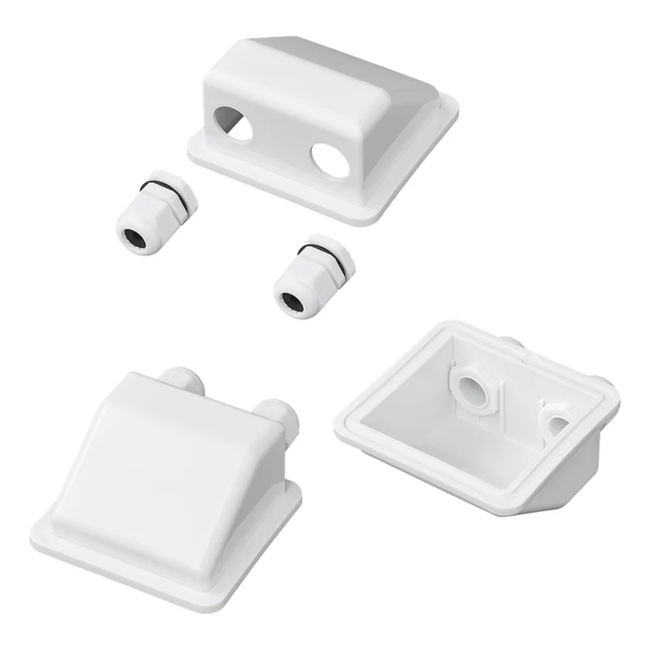 Proplus Witte dakdoorvoer voor zonnepanelen en dakinstallaties, 2-voudig, 5 x 9,3 x 11,2 cm, eenvoudige montage