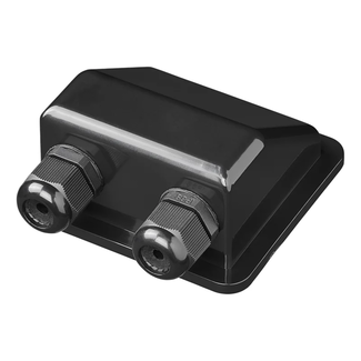 ProPlus Zwarte dakdoorvoer 2-voudig voor zonnepanelen en dakinstallaties, 5 x 9,3 x 9,8 cm, eenvoudige montage