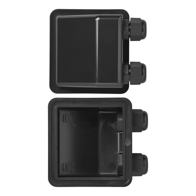 Proplus Zwarte dakdoorvoer 2-voudig voor zonnepanelen en dakinstallaties, 5 x 9,3 x 9,8 cm, eenvoudige montage