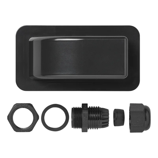 Proplus Zwarte dakdoorvoer 1-voudig voor zonnepanelen en dakinstallaties, 3,8 x 12,9 x 6 cm, eenvoudige montage