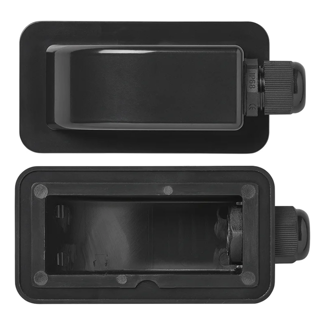 Proplus Zwarte dakdoorvoer 1-voudig voor zonnepanelen en dakinstallaties, 3,8 x 12,9 x 6 cm, eenvoudige montage