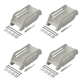 ProPlus Adapterset 45 mm voor uitdraaisteunen, set van 4, inclusief bevestigingsmateriaal en borgpin