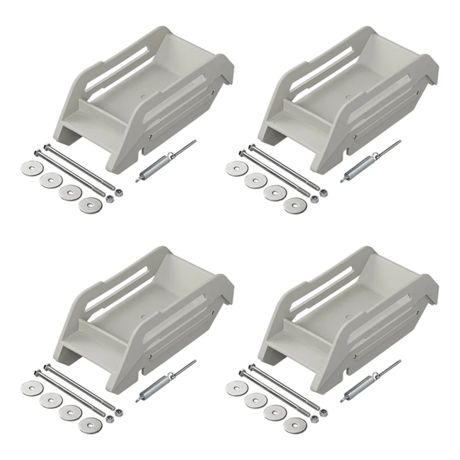 Proplus Adapterset 45 mm voor uitdraaisteunen, set van 4, inclusief bevestigingsmateriaal en borgpin