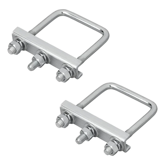 ProPlus U-beugels vierkant 70 mm voor neuswielklemhouder, M10 draad, thermisch verzinkt, set van 2