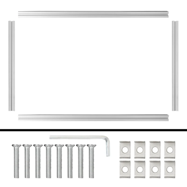 Proplus Uitbreidingsset campergarage opbergsysteem met geanodiseerd aluminium, extra dragers en buizen 25 x 25 mm