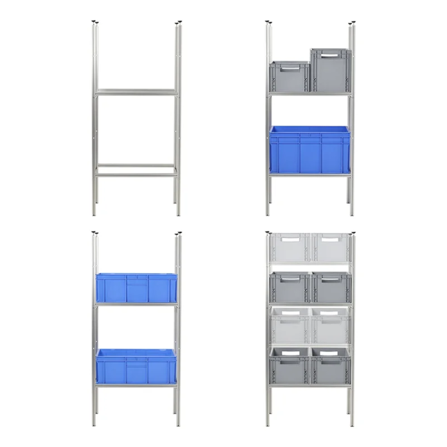 Proplus Opbergsysteem voor campergarage van geanodiseerd aluminium, verstelbaar 141 tot 145 cm, uitbreidbaar
