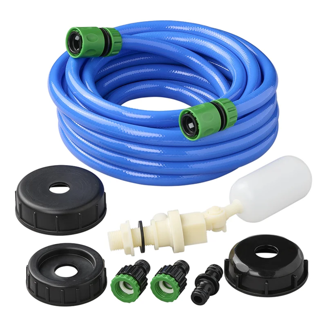 Proplus Universele waterreservoir aansluitset met drukregelaar, 7,5 m slang en snelkoppelingen voor camper en caravan