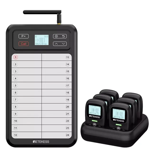 Retekess TD037 Restaurant pager systeem voor keuken en personeel tot 99 ontvangers