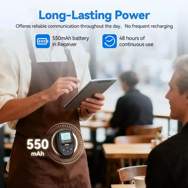 Retekess TD037 Restaurant pager systeem voor keuken en personeel tot 99 ontvangers