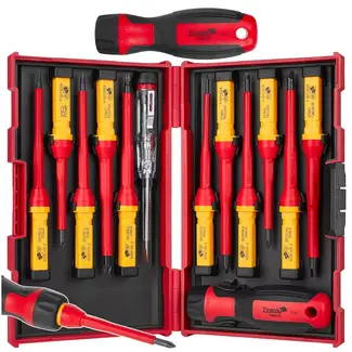 Tvardy Geïsoleerde VDE schroevendraaierset 13-delig voor elektrisch werk