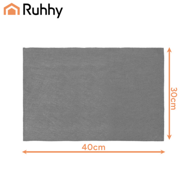 Ruhhy Raamdoeken microvezel 30 x 40 cm set 3 stuks grijs, nat en droog te gebruiken voor ramen, spiegels en autoruiten