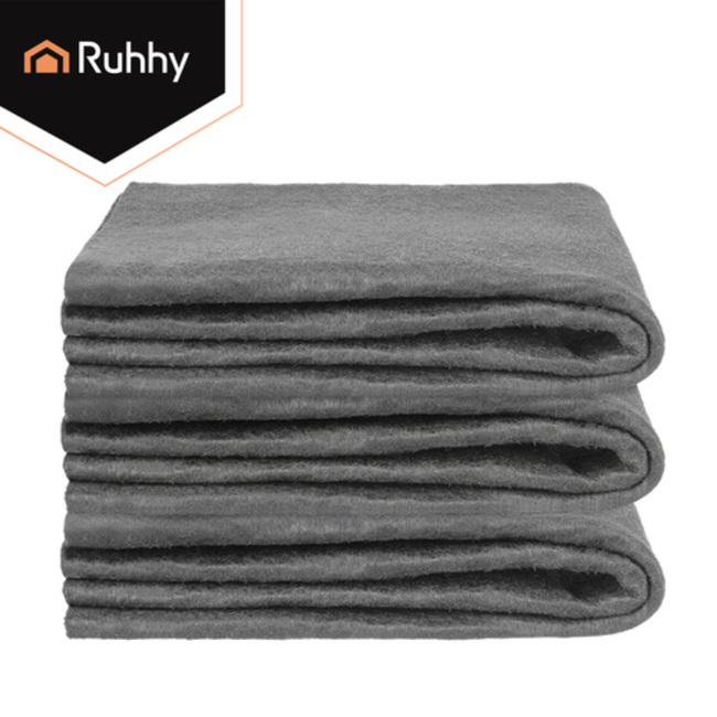 Ruhhy Raamdoeken microvezel 30 x 40 cm set 3 stuks grijs, nat en droog te gebruiken voor ramen, spiegels en autoruiten