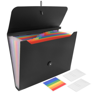 Maaleo Waterdichte A4 documentenmap 13 vakken met index tabs en elastiek, organizer voor school, kantoor en thuis