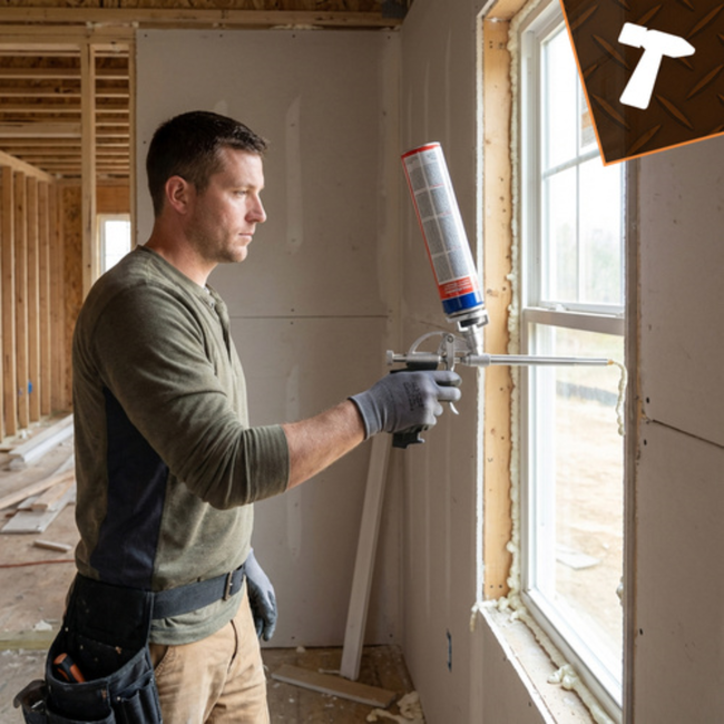 Bigstren Montageschuimpistool met stelknop en antislip handgreep, voor montageschuim en lijmschuim, netjes werken