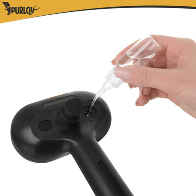 Purlov Elektrische vachtborstel met stoom en massage, zelfreiniging met één knop, voor honden en katten, met watertank 35 ml