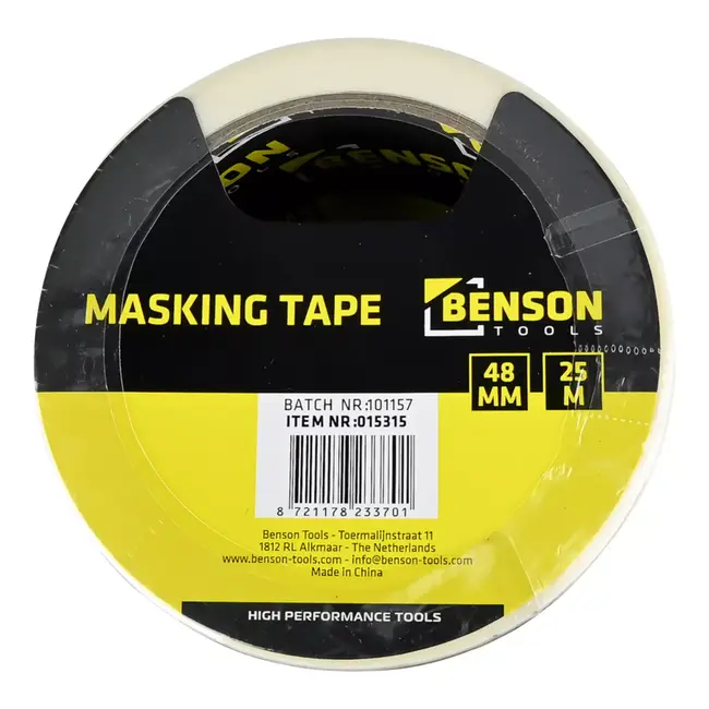 Benson Afplaktape 48 mm x 25 m – Voor netjes en strak schilderwerk