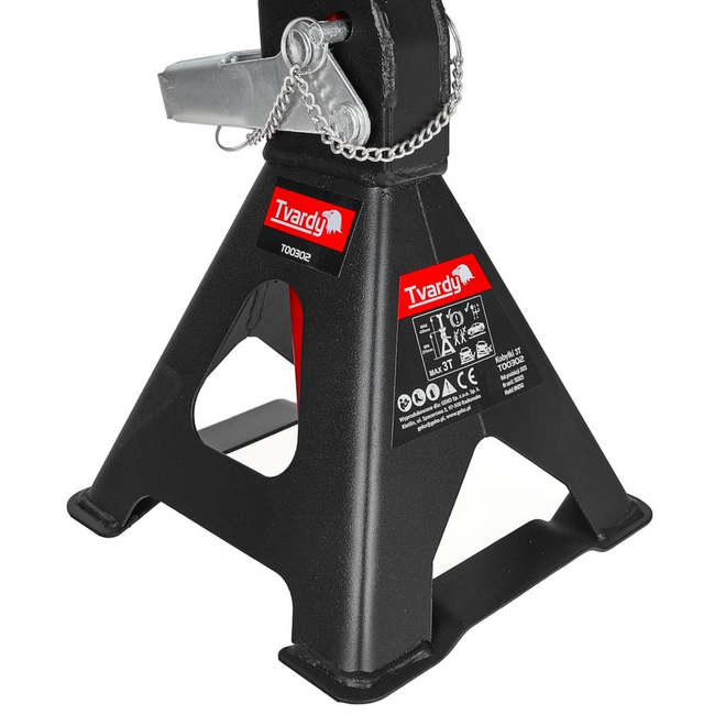 Tvardy Verstelbare assteunen voor auto 275 tot 430 mm, set van 2 met rubberen zadel en brede basis 200 x 200 mm