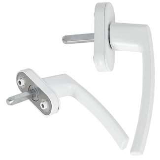 Keltin Aluminium raamgreep wit met standaard metalen stift, tweepunts montage, snelle vervanging voor ramen