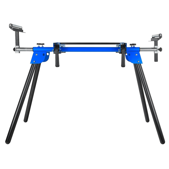 GEKO Afkortzaag standaard met inklapbare poten en verstelbare steunhoogte 810 tot 910 mm, voor lange werkstukken