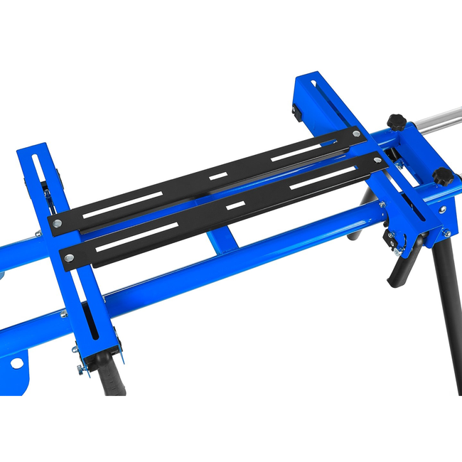 GEKO Afkortzaag standaard met inklapbare poten en verstelbare steunhoogte 810 tot 910 mm, voor lange werkstukken