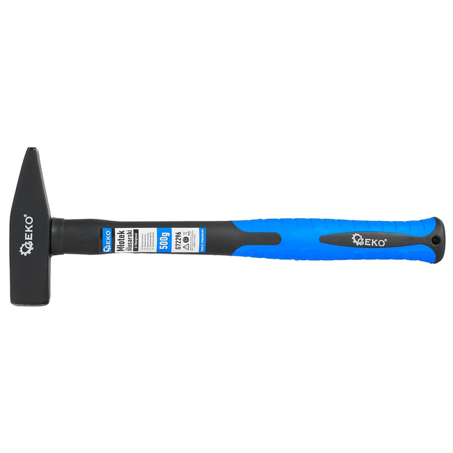 GEKO Hamer set 7 gewichten met glasvezel steel, 100 g 200 g 300 g 500 g 1000 g 1500 g 2000 g, voor werkplaats en bouw